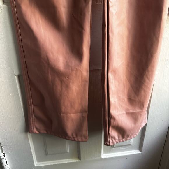 Kittenish Vegan Faux Leather Blush Pink Pants - Picture 5 of 7
